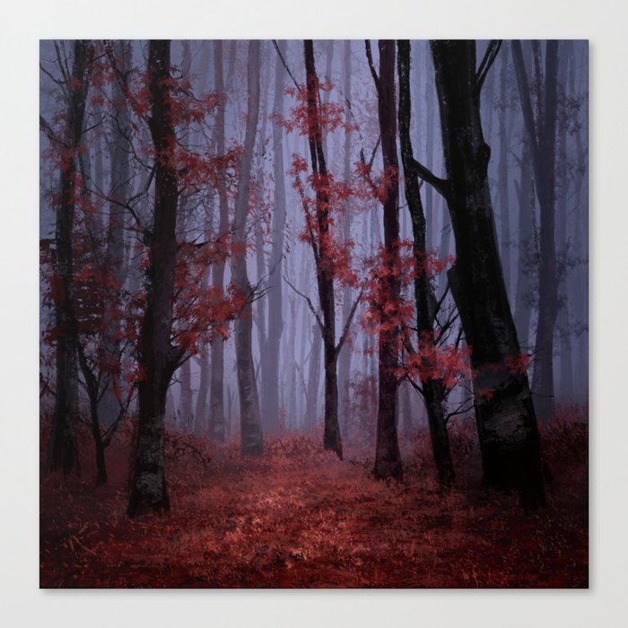 red forest 2 Canvas Print
