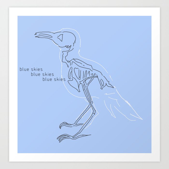 Bird skeleton Art Print