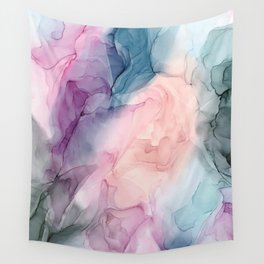 Dark and Pastel Ethereal- Original Fluid Art Painting Wall Tapestry