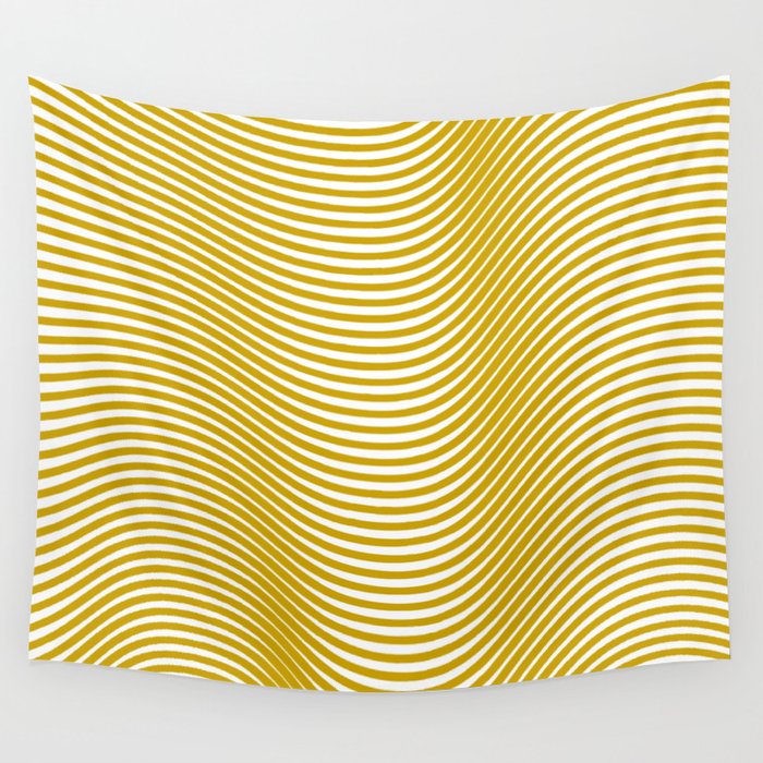 Golden Waves Wall Tapestry