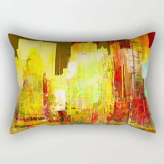 Reflection of a city Rectangular Pillow