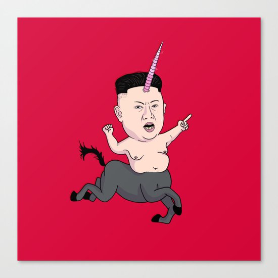 Kim Jong Unicorn Canvas Print