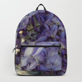 Close Up of Violet Wisteria Flowers Backpack