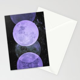 Very Peri Moon Phases Stationery Card