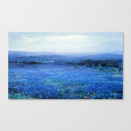 Bluebonnet Panoramic Landscape in Twilight painting by Robert Julian Onderdonk Canvas Print