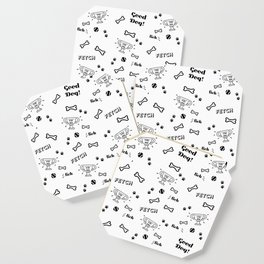 Good Dog - Dog Themed Pattern Coaster