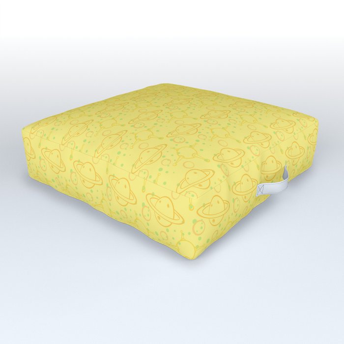 children's pattern-pantone color-solid color-yellow Outdoor Floor Cushion