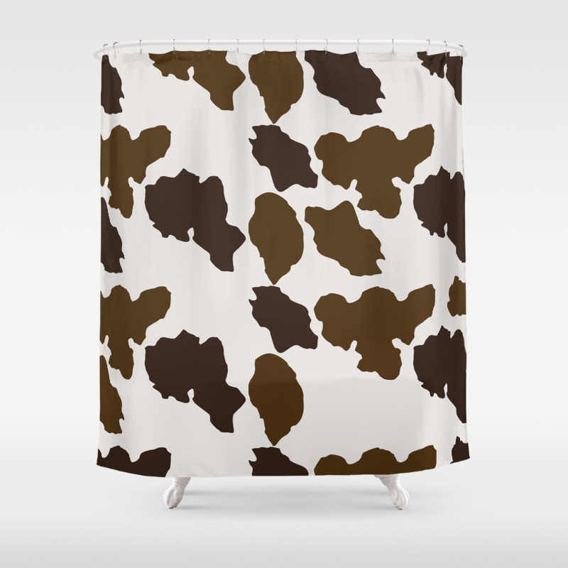 Cowhide Pattern Shower Curtain By Folknfunky Society6
