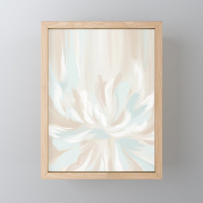 Pastel Pink and Blue Abstract Florals  Framed Mini Art Print