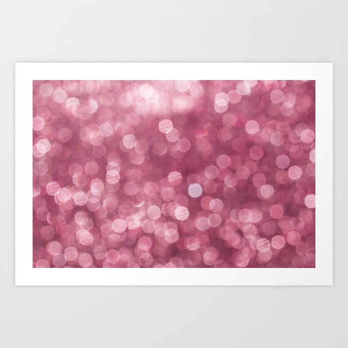 Pink Glitter Art Print