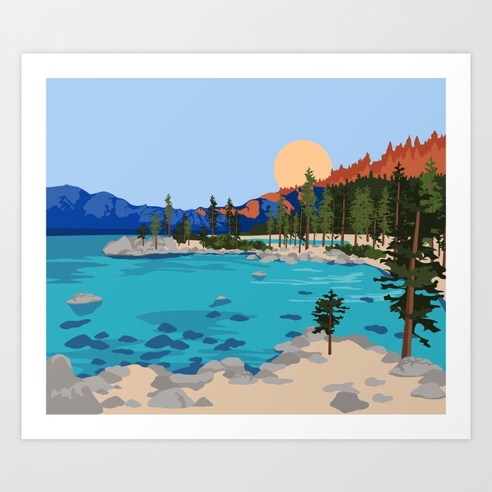 Sand Harbor Lake Tahoe Art Print