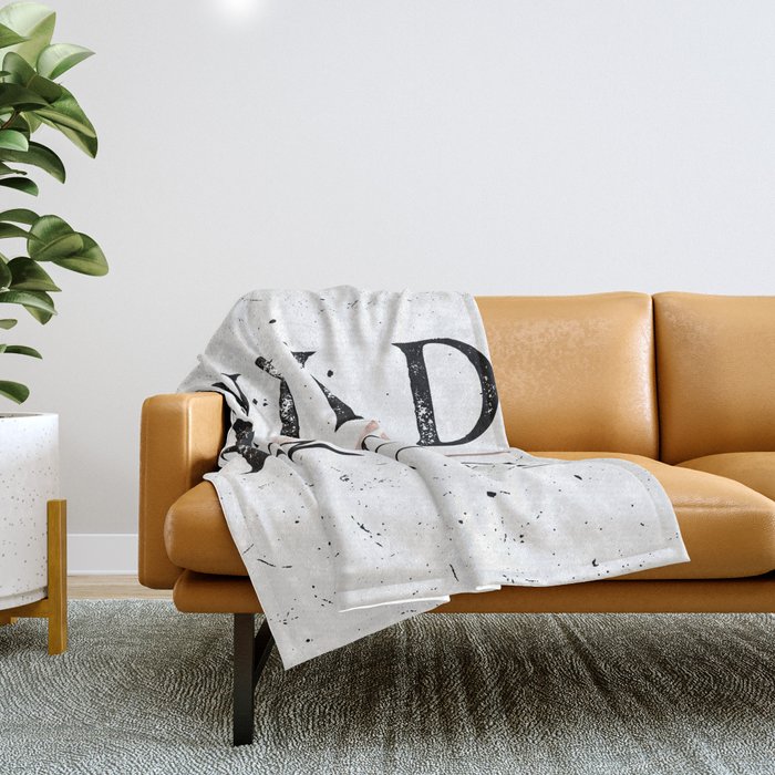 Wild and Free Rose Gold on White Throw Blanket by Nature Magick Cascadia Collection Society6