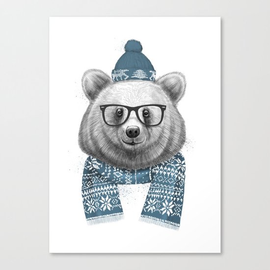 winter bear Canvas Print