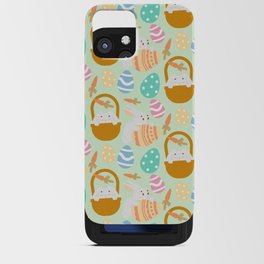 Colorful Pastel Easter Egg Rabbit Pattern iPhone Card Case