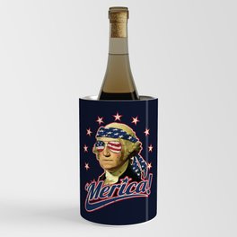 Funny Patriotic President George Washington 'Merica Wine Chiller