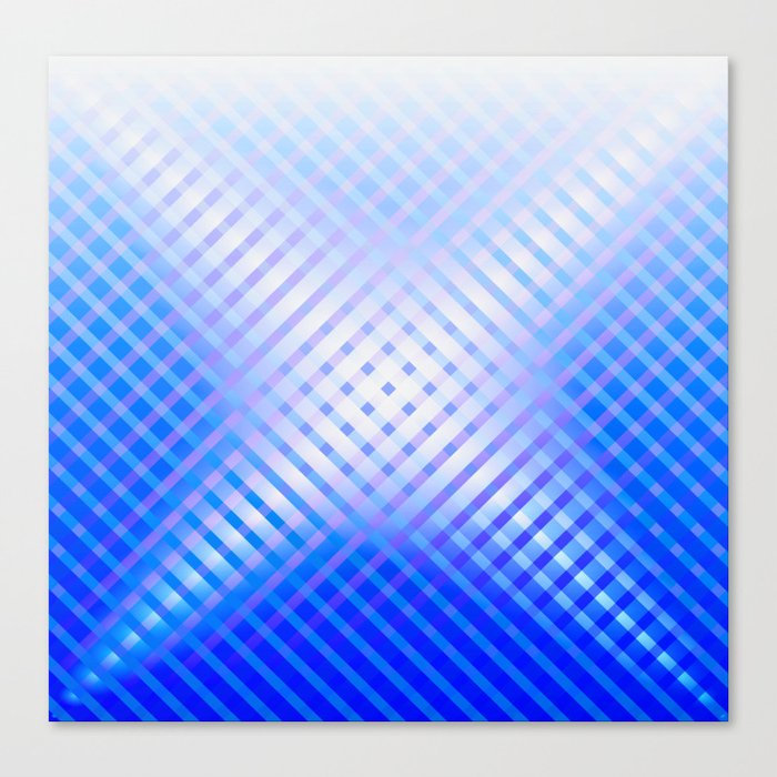 Abstract Crossed Blue Light. Canvas Print