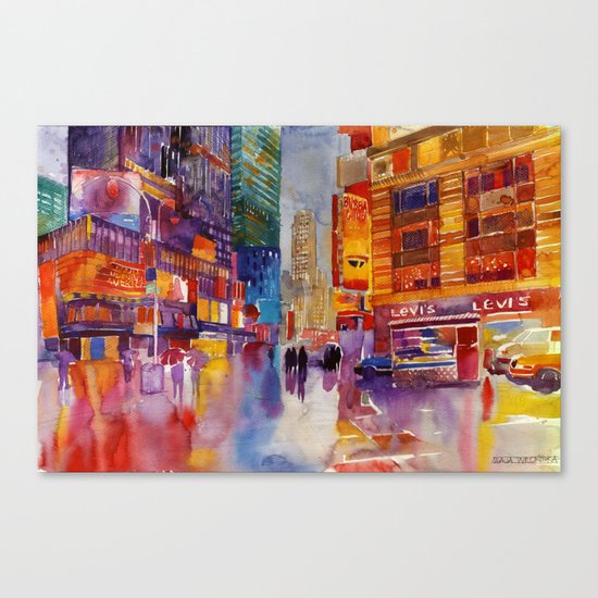 Walk in New York Canvas Print