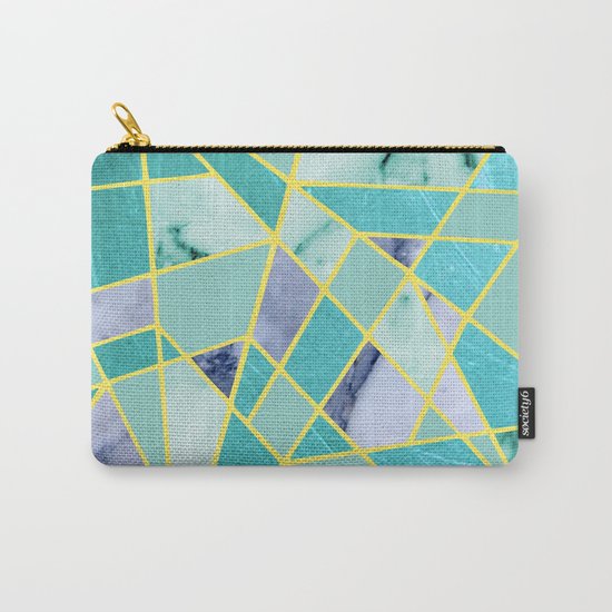 Abstract #439 in Green and Gold Carry-All Pouch