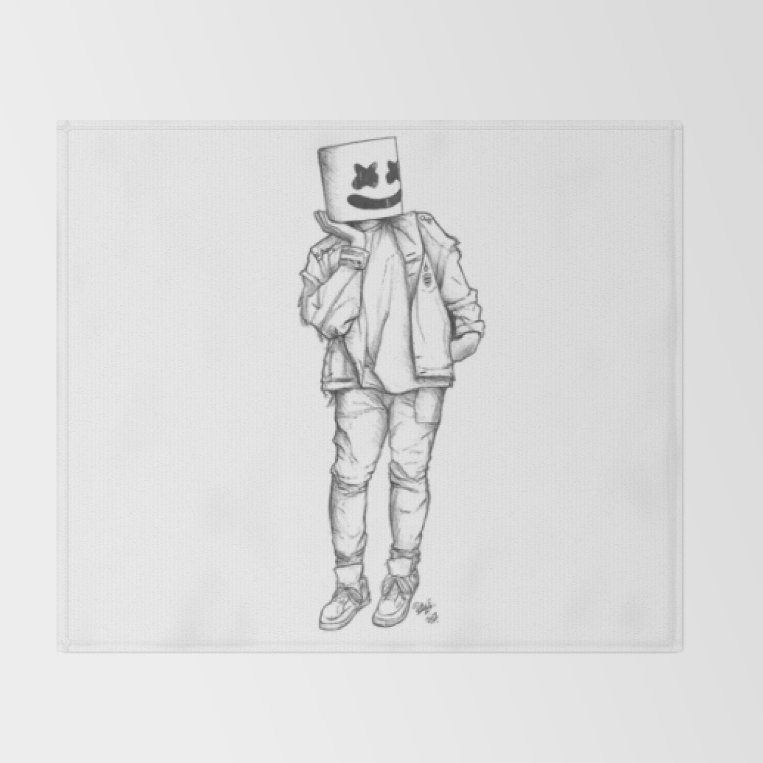 Marshmello Drawing Easy Full Body Drawing Wallpaper