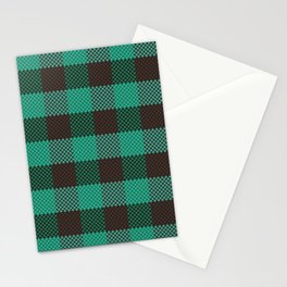 Pixel Plaid - Glacier Melt Stationery Cards