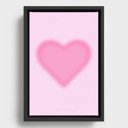 Baby Pink Aura Heart - Love Framed Canvas