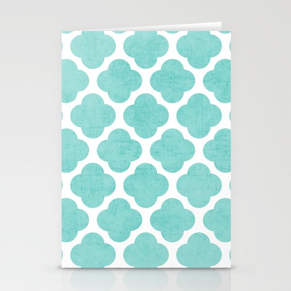 teal clover Stationery Cards