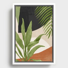 Abstract Art Tropical Leaf 11 Framed Canvas