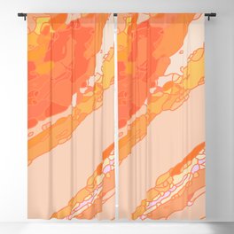 Orange Lava Earth Rocky Layers Abstract Artwork Blackout Curtain