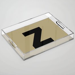letter Z (Black & Sand) Acrylic Tray