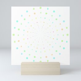 Cool Tone Joyful Dots Mini Art Print