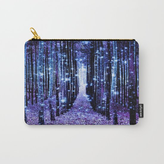 Magical Forest Turquoise Purple Carry-All Pouch