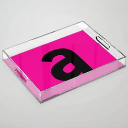 letter A (Black & Magenta) Acrylic Tray