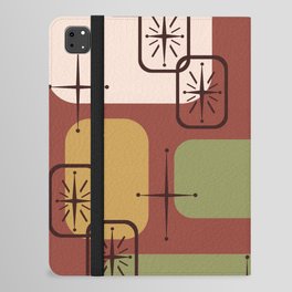 Mid Century Modern Sputnik Cards Colorful 4 iPad Folio Case