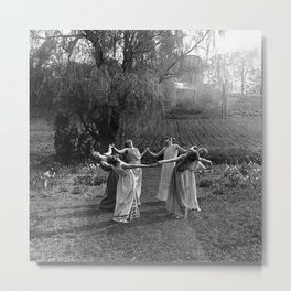 Circle Of Witches, Natchez Trace Vintage Women Dancing black and white photograph - photography - photographs Metal Print | Wicca, Black And White, Black, White, Dance, Gothic, Dancing, Weird, Photo, Photographs 
