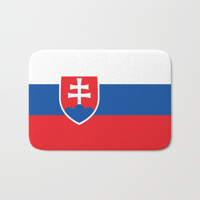 Slovakian Flag of Slovakia Bath Mat