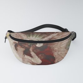 The Lovers romantic portrait painting by Dean Cornwell Fanny Pack