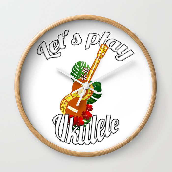 "Let's play ukulele" Wall Clock