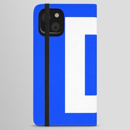 Letter D (White & Blue) iPhone Wallet Case