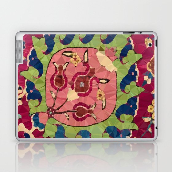 Safavid Rug Detail Abstract Low Poly Geometric Vector Art Laptop & iPad Skin