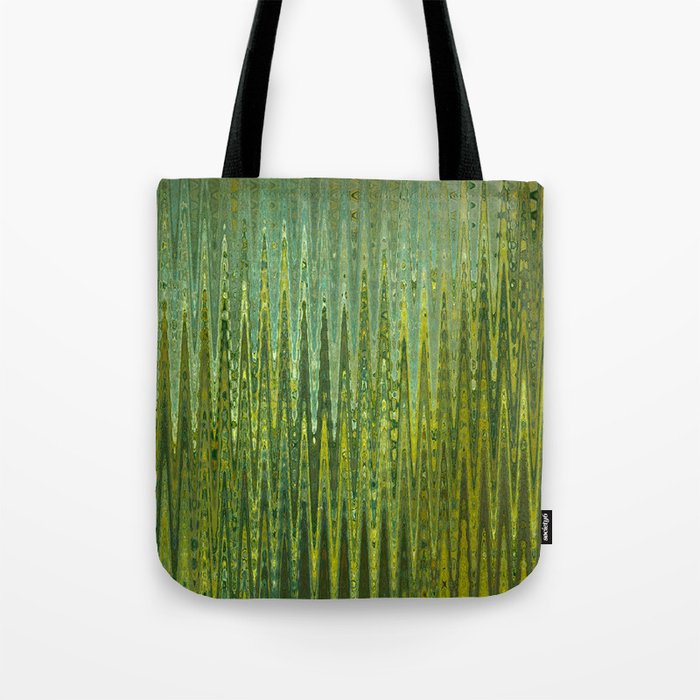 Wood Green Tones Abstract Art Pattern Tote Bag