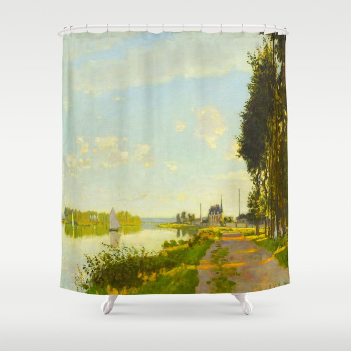 Claude Impressionist Landscape Oil Painting Shower Curtain by