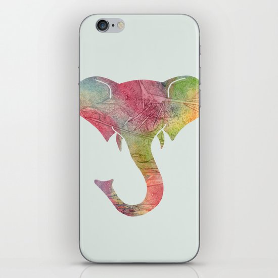 Rainbow Elephant iPhone & iPod Skin
