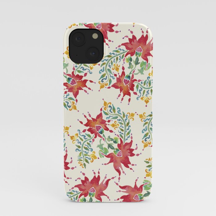 Dragon Flower Watercolor iPhone Case
