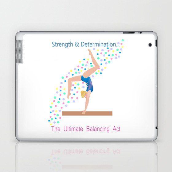 Gymnastics - Ultimate Balancing Act (on Balance Beam) Laptop & iPad Skin
