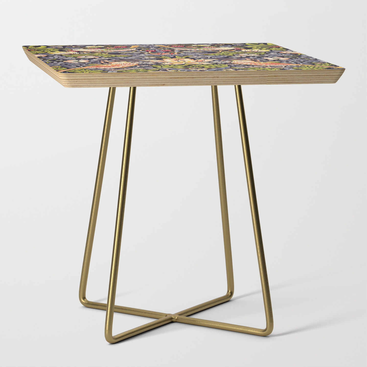 William Morris Strawberry Thief Art Nouveau Painting Side Table By Artgallery Society6