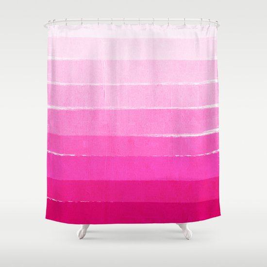 Luca Ombre Brushstroke Pink Girly Trend Art Print And Phone Case For Young Trendy Girls Shower Curtain By Charlottewinter Society6 Ombre Brushstroke Pink Girly Trend Art, Girly Girl Shower Curtains