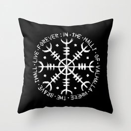 Helm Of Awe - Viking Symbol - Icelandic Culture Throw Pillow