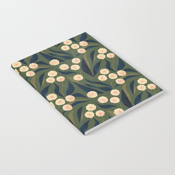 Green Floral Notebook