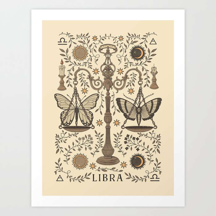 Libra, The Scales Art Print