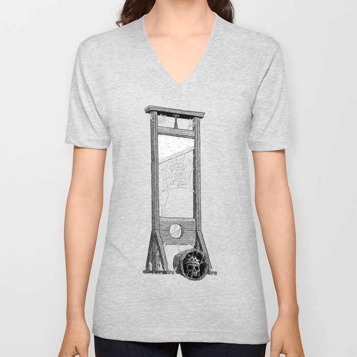 hungry guillotine V Neck T Shirt